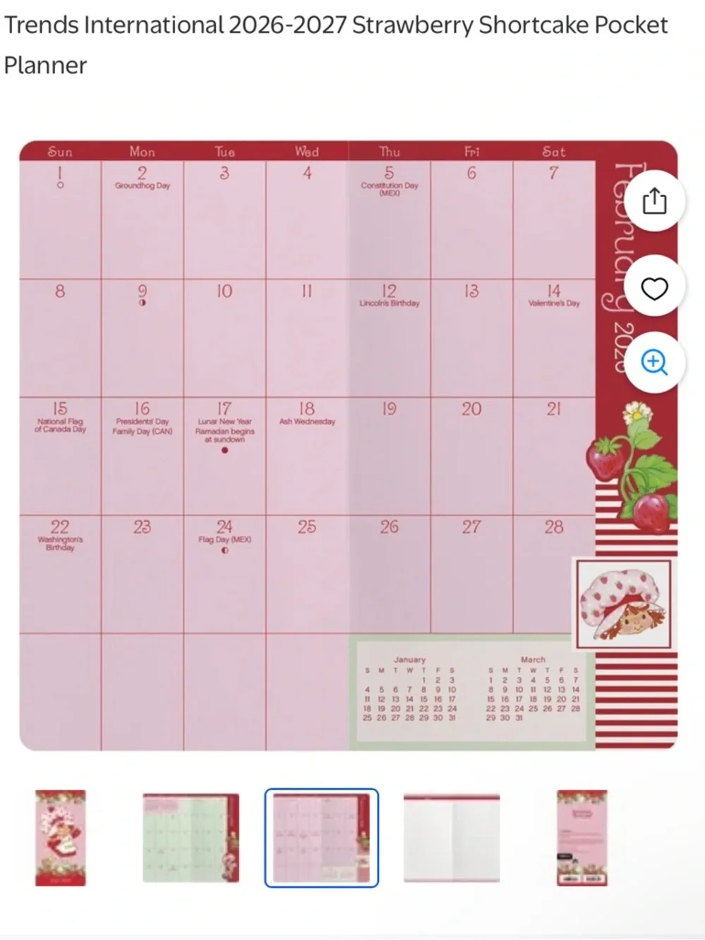 2026-2027 Strawberry Shortcake Pocket Planner
